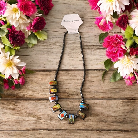 Jewelry - Hematite Saint Necklace